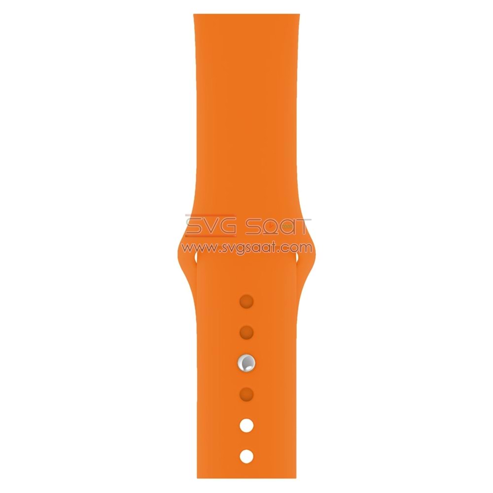 Apple watch uyumlu silikon kordon - TURUNCU - 42/44 — fotoğraf 2