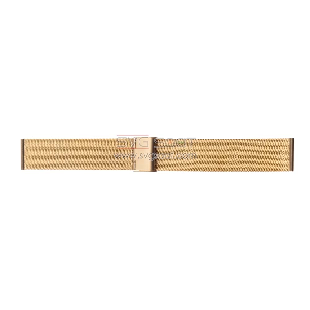 Paslanmaz Çelik Milano İnce Hasır Kordon - Gold - 10MM — fotoğraf 5