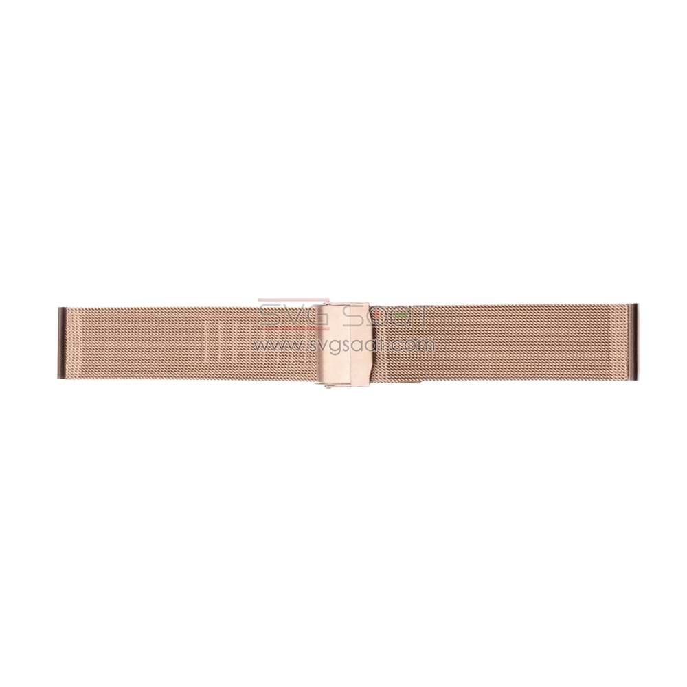 Paslanmaz Çelik Milano İnce Hasır Kordon - Rose Gold - 8MM