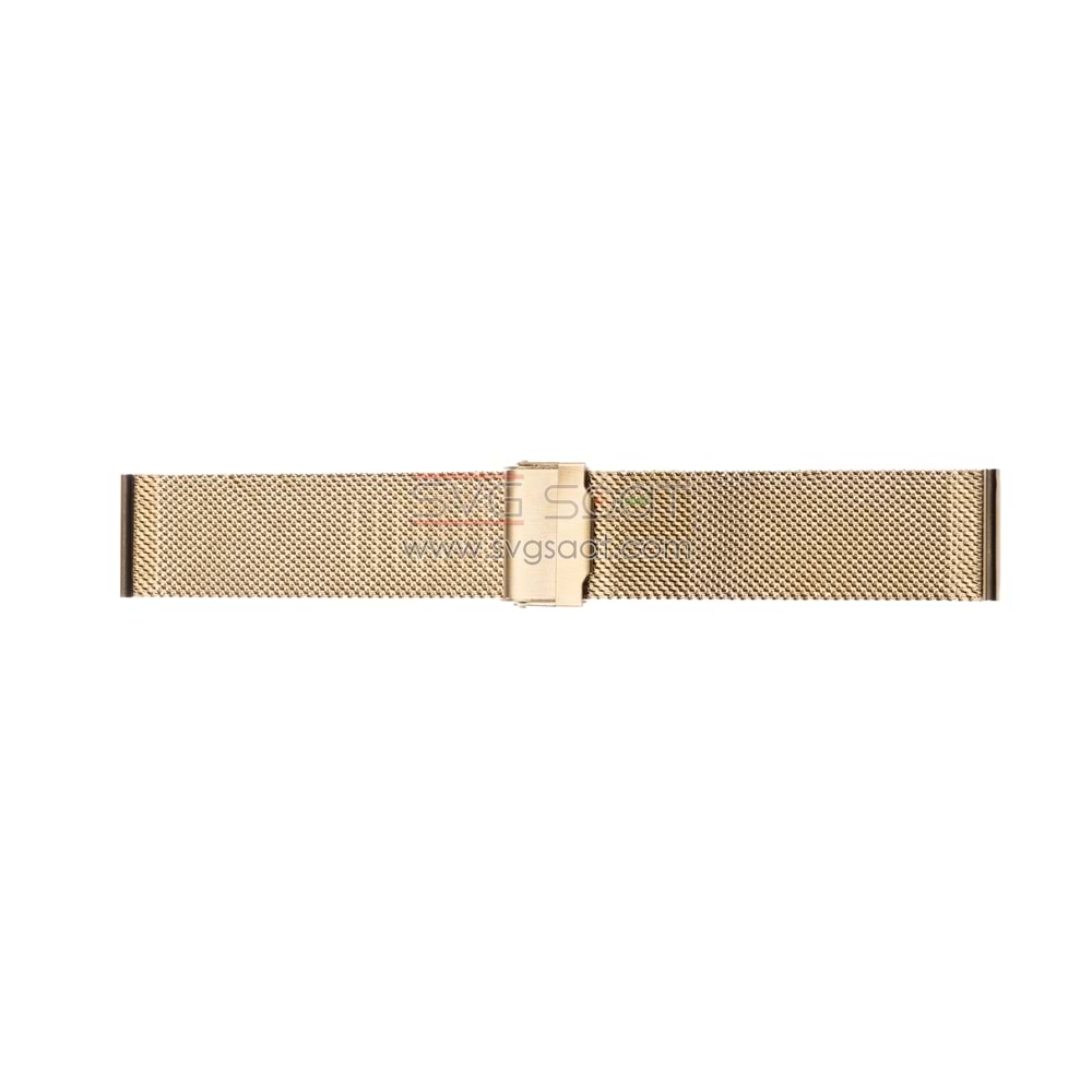 Paslanmaz Çelik Milano Kalın Hasır Kordon - Gold - 20MM — fotoğraf 2