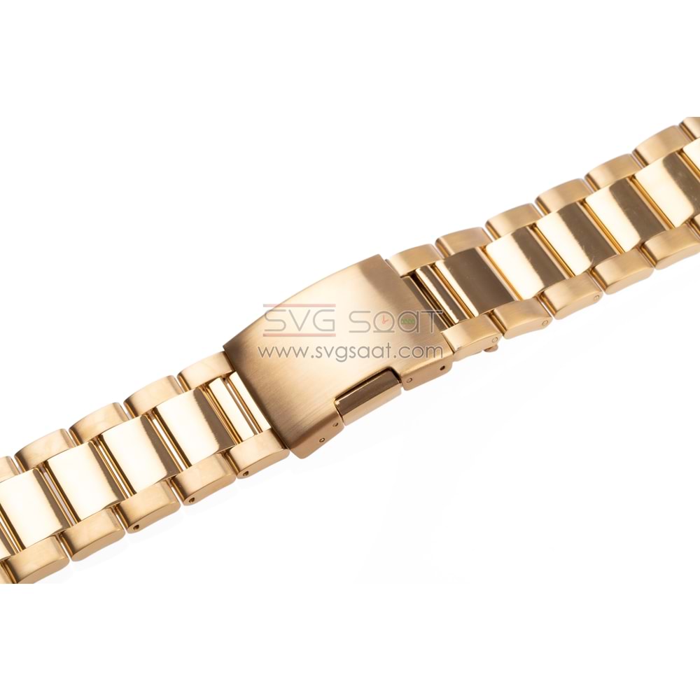 Paslanmaz Çelik Kordon MK1004 - Gold - 22MM — fotoğraf 5
