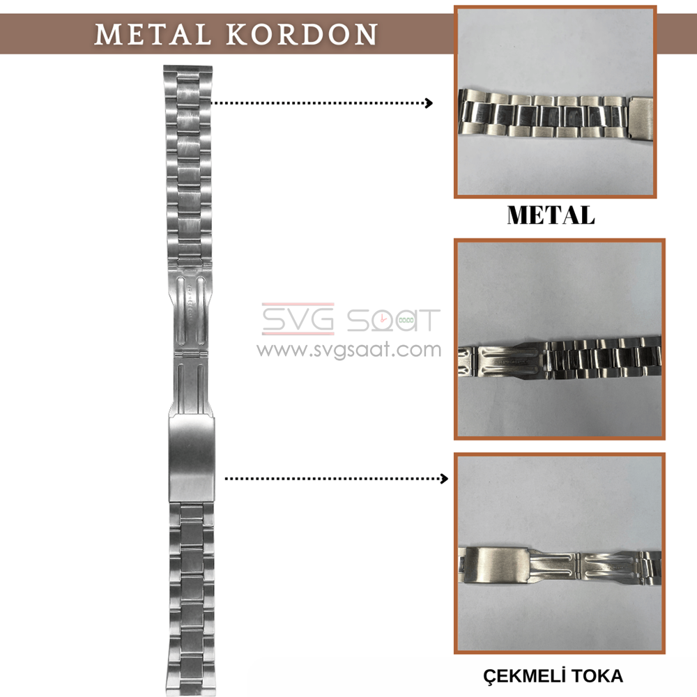 Paslanmaz Metal Kordon MK104 - 16MM — fotoğraf 5