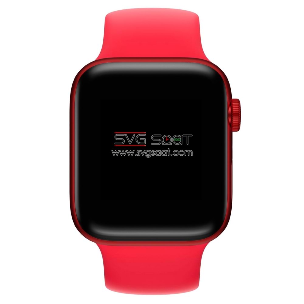 Apple watch uyumlu solo silikon kordon - KIRMIZI - 38/40 - S/M — fotoğraf 2