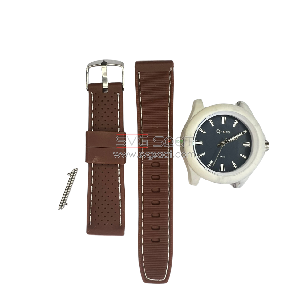 A-7 Silikon Kordon - KAHVERENGİ - BEYAZ - 24MM — fotoğraf 2
