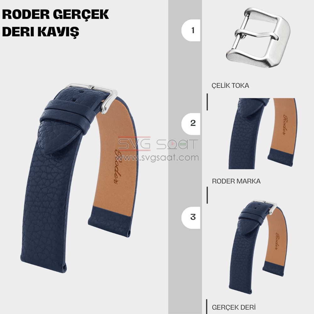 R4175 Roder Deri Kayış - Lacivert — fotoğraf 3