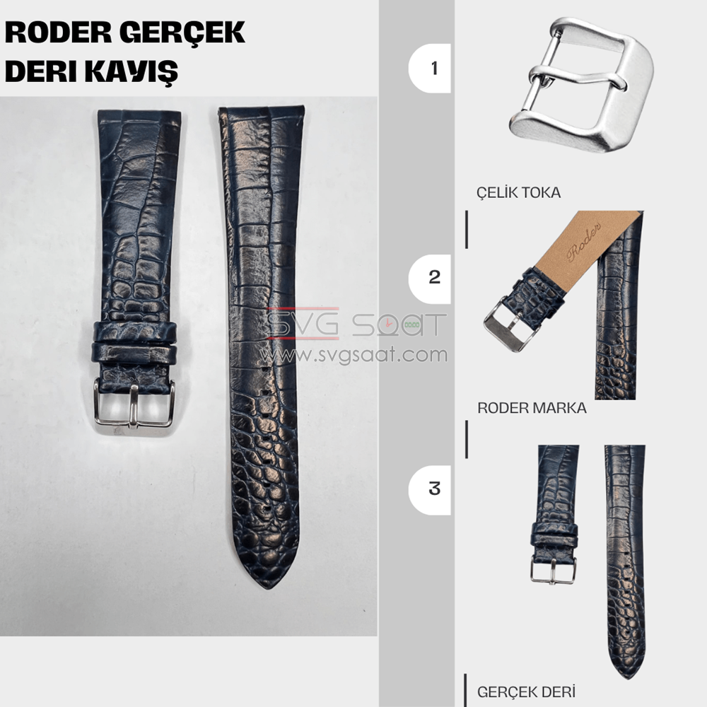 R4174 Roder Deri Kayış - Lacivert — fotoğraf 2