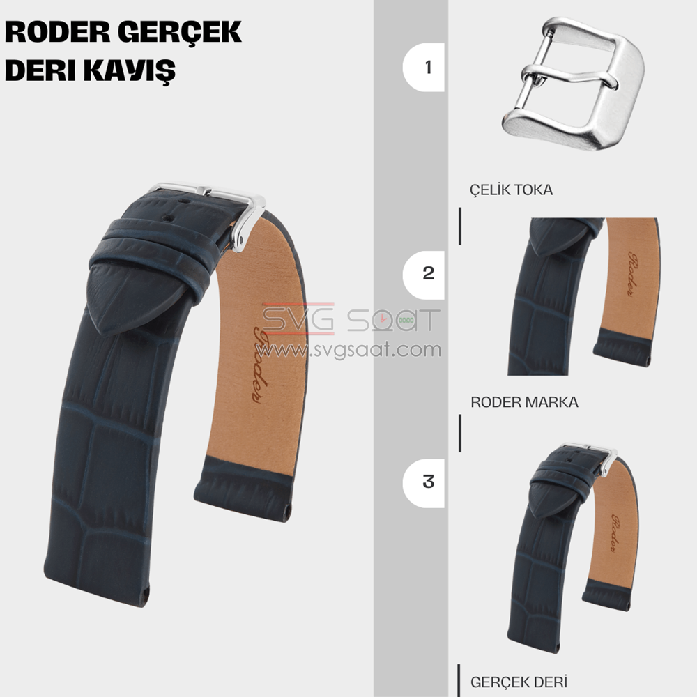 R4173 Roder Deri Kayış - Lacivert — fotoğraf 3