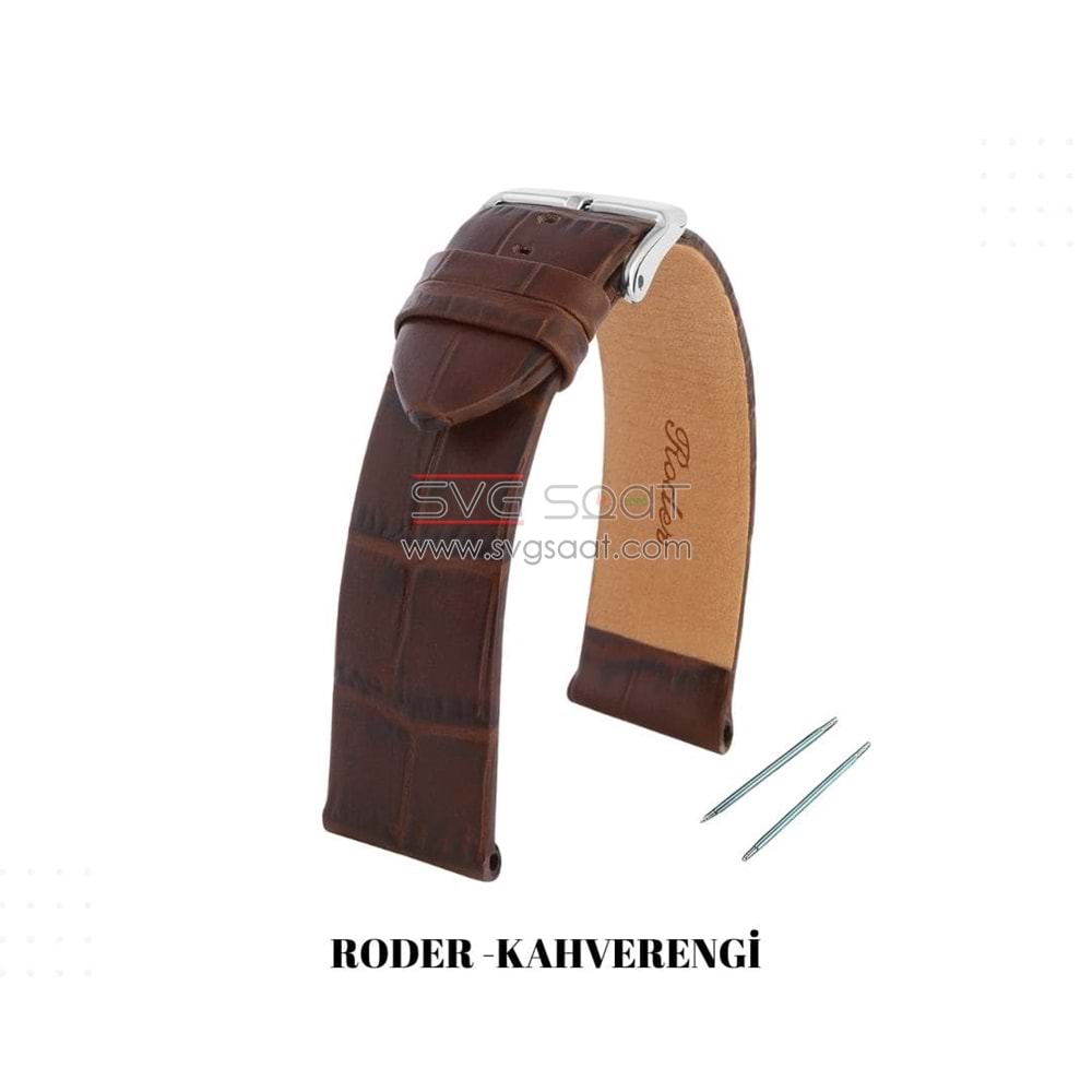 R4173 Roder Deri Kayış - Kahverengi - 22MM — fotoğraf 2