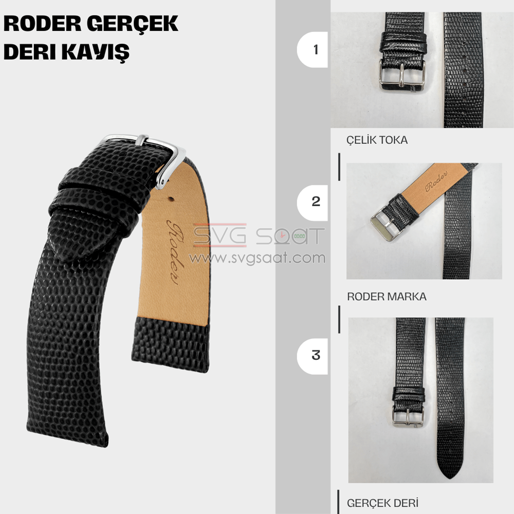 R4157 Roder Deri Kayış - Siyah — fotoğraf 4