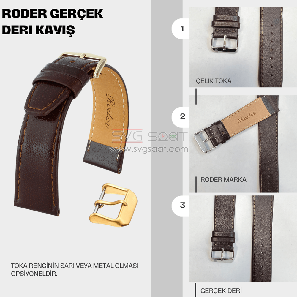 R4150S Roder Deri Kayış - Kahverengi — fotoğraf 4