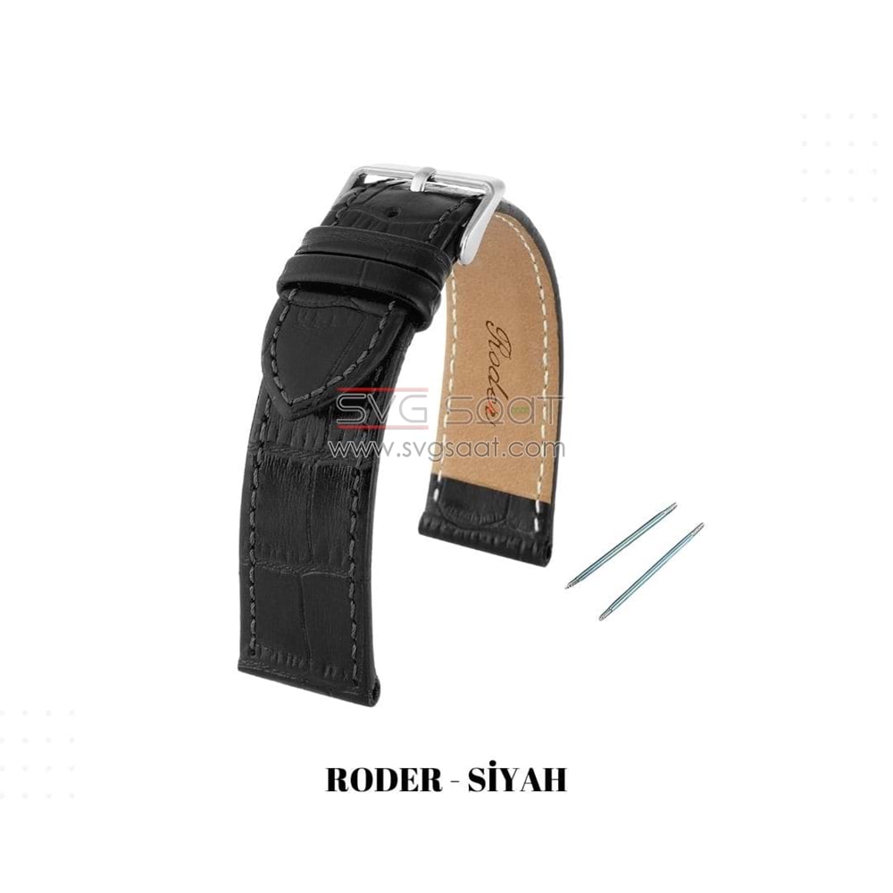R4149S Roder Deri Kayış - Siyah - 20MM — fotoğraf 2