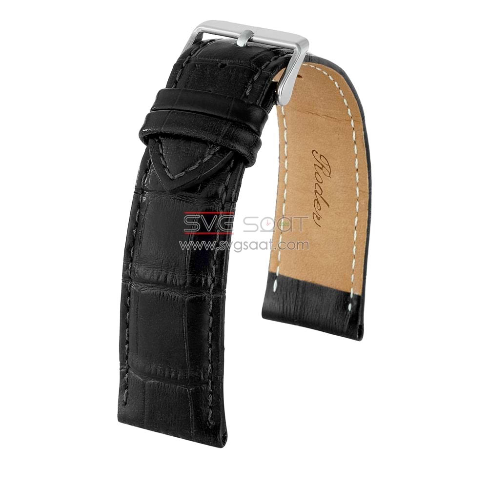 R4102S Roder Deri Kayış - Siyah - 26X22MM