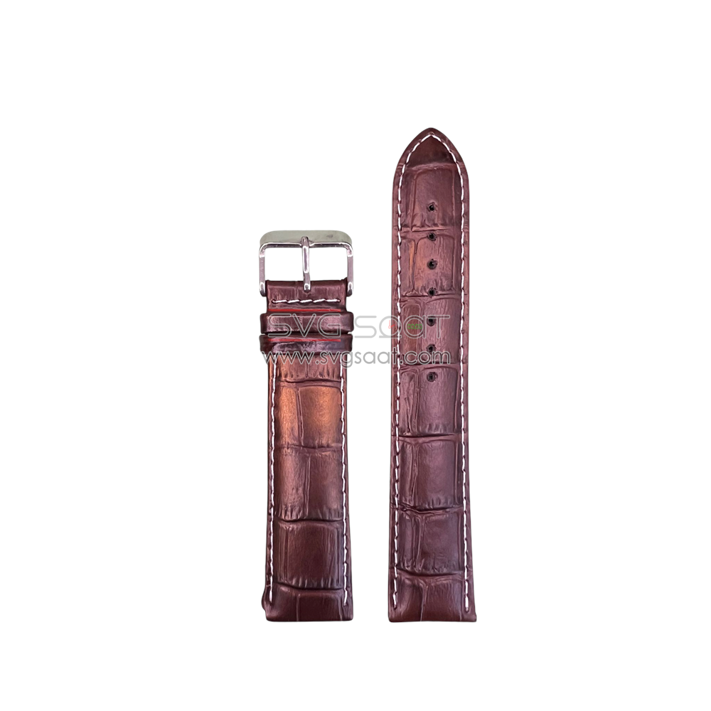 R4102W Roder Deri Kayış - Kahverengi - Beyaz - 26X22MM — fotoğraf 3