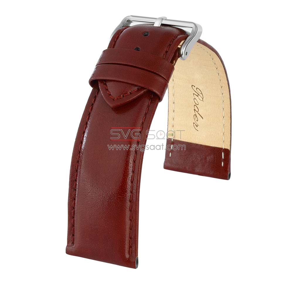 R4106S Roder Deri Kayış - Bordo - 22MM