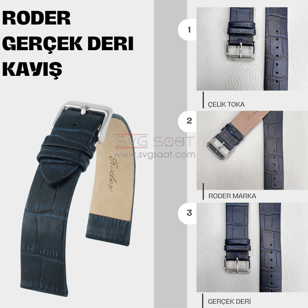 R4147 Roder Deri Kayış - Lacivert — fotoğraf 3