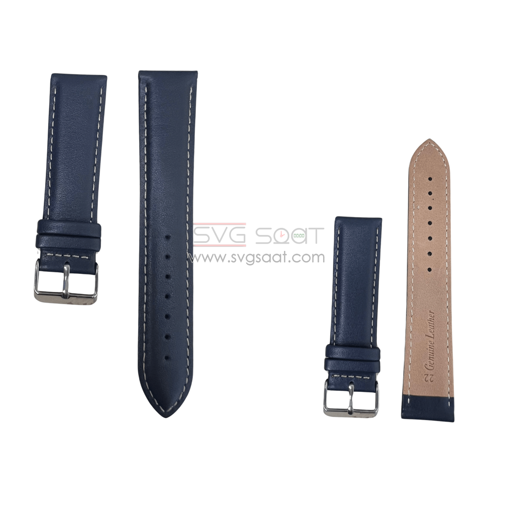 R4106W Roder Deri Kayış - Lacivert-beyaz - 22X18MM — fotoğraf 5