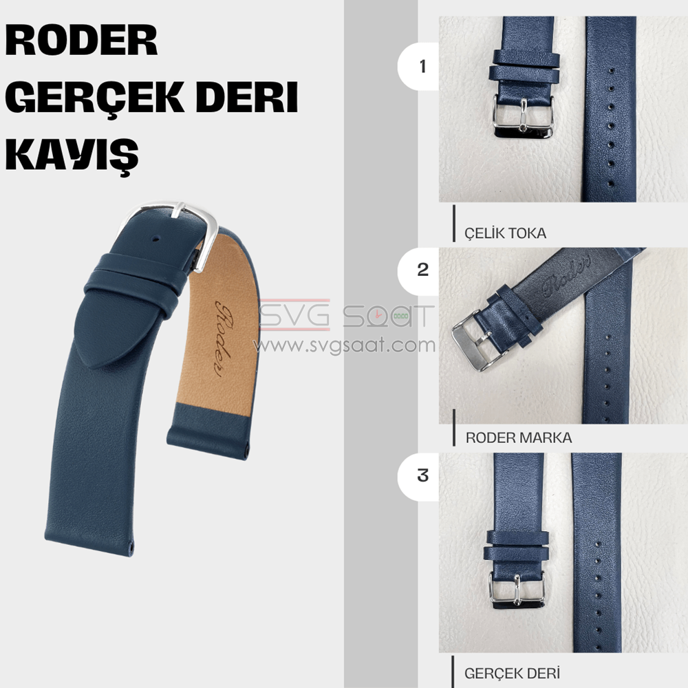 R4146 Roder Deri Kayış - Lacivert — fotoğraf 5