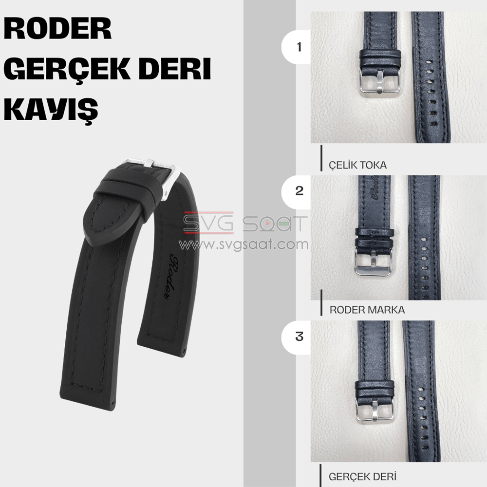 R4145S Roder Deri Kayış - Siyah — fotoğraf 3