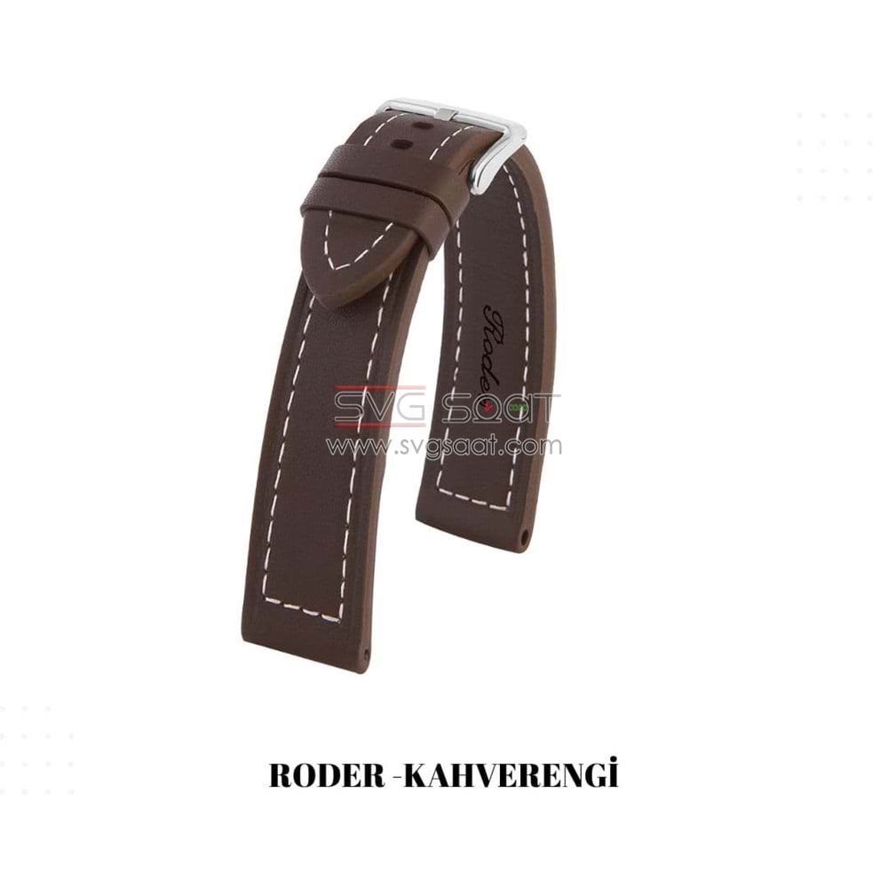 R4145W Roder Deri Kayış - Kahverengi Beyaz — fotoğraf 3
