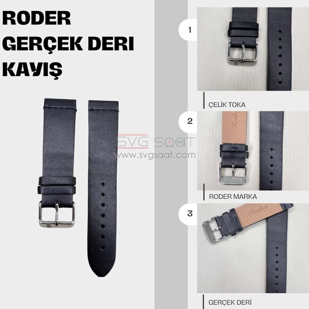R4143S Roder Deri Kayış - Siyah — fotoğraf 2