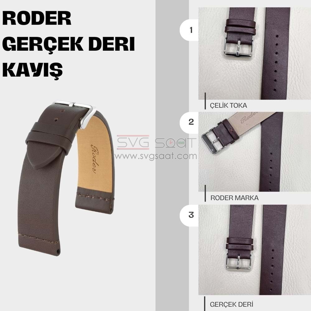R4142S Roder Deri Kayış - Kahverengi — fotoğraf 5