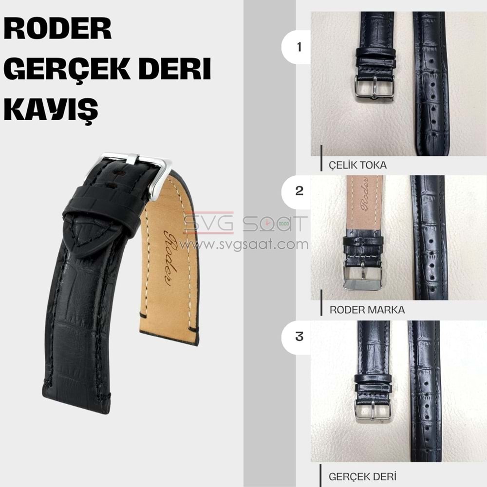 R4137S Roder Deri Kayış - Siyah — fotoğraf 5