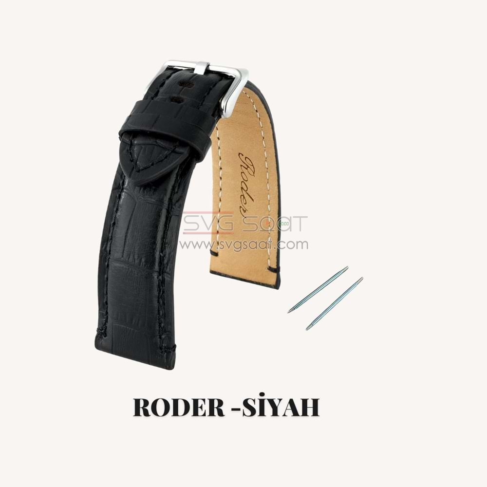 R4137S Roder Deri Kayış - Siyah - 22X18MM — fotoğraf 5