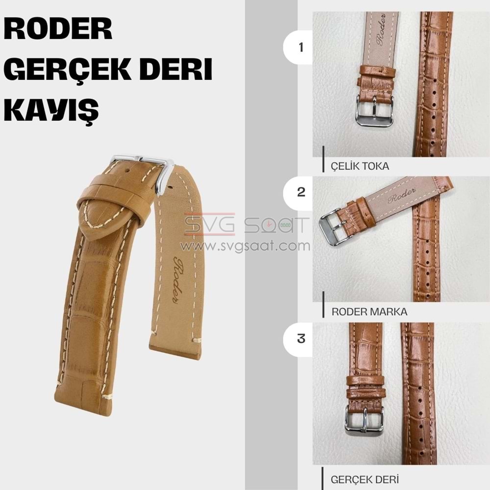 R4137S Roder Deri Kayış - Taba - 20MM — fotoğraf 5