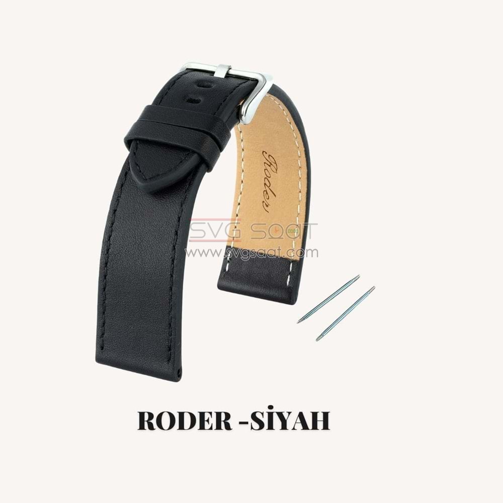 R4136S Roder Deri Kayış - Siyah - 22X22MM — fotoğraf 3