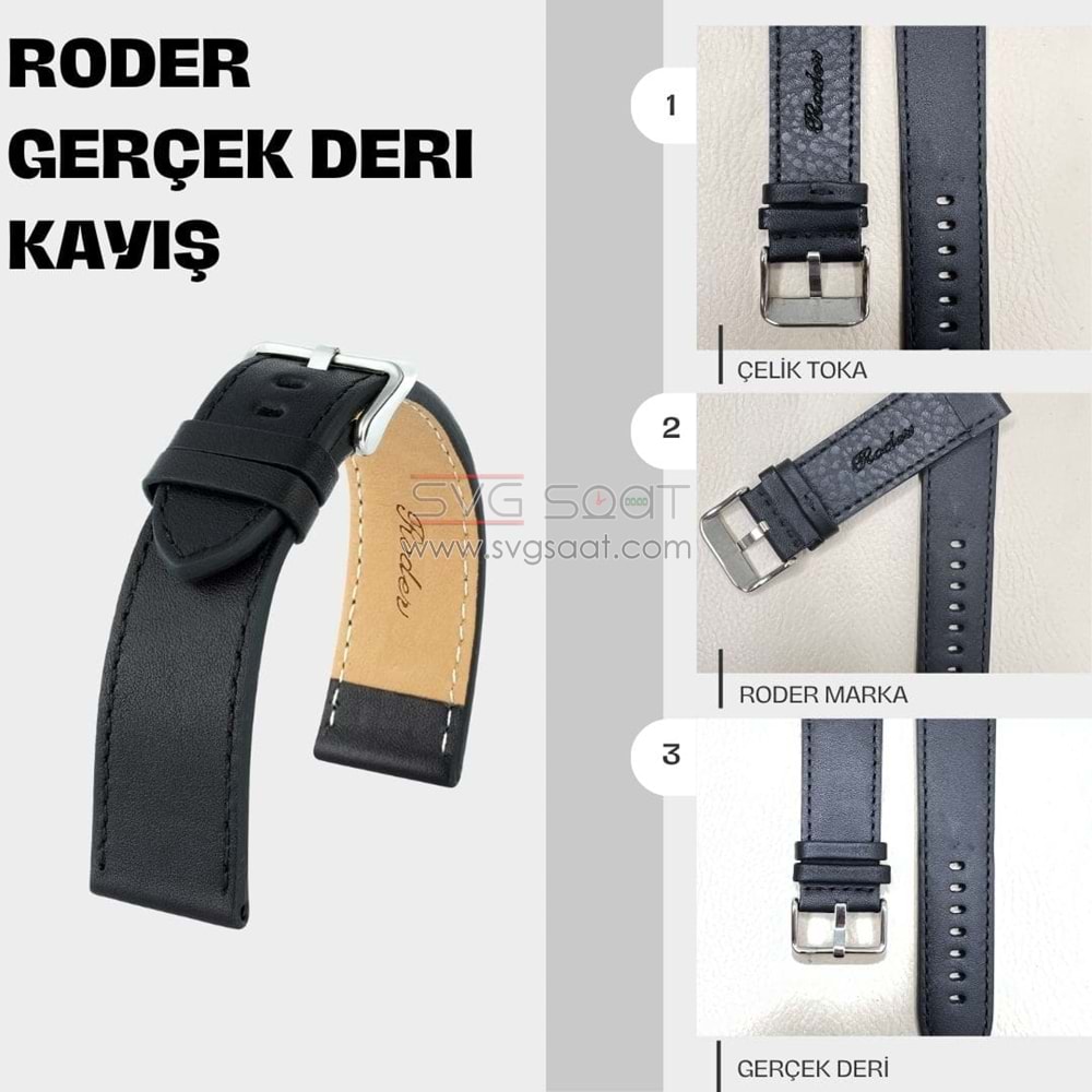 R4136S Roder Deri Kayış - Siyah — fotoğraf 3