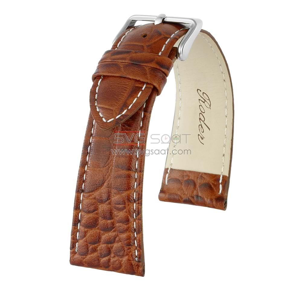 R4134W Roder Deri Kayış - Taba-beyaz - 24X20MM