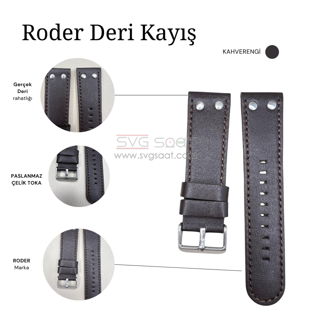 R4133S Roder Deri Kayış - Kahverengi