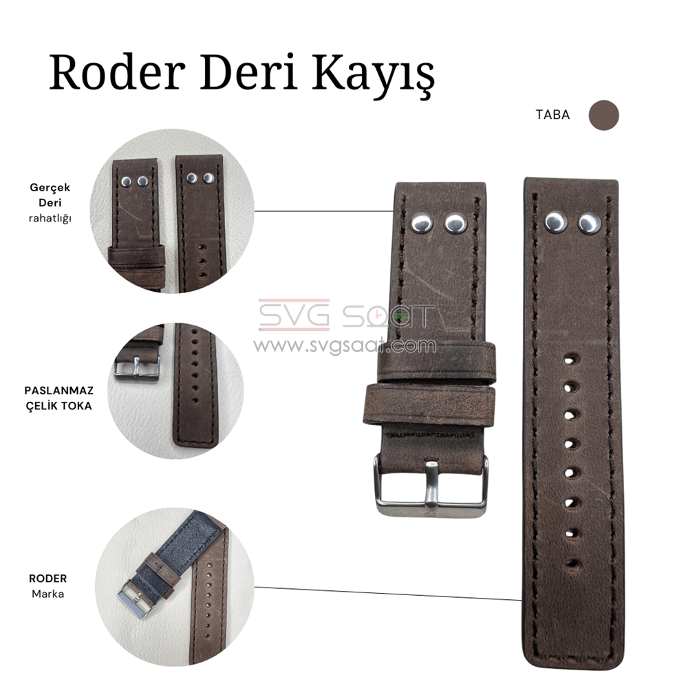 R4133S Roder Deri Kayış - Taba — fotoğraf 3
