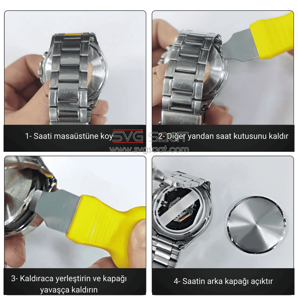 Saat Kapak Açma Çakısı T09-DTL-121 Sarı Topuzlu Çakı — fotoğraf 3