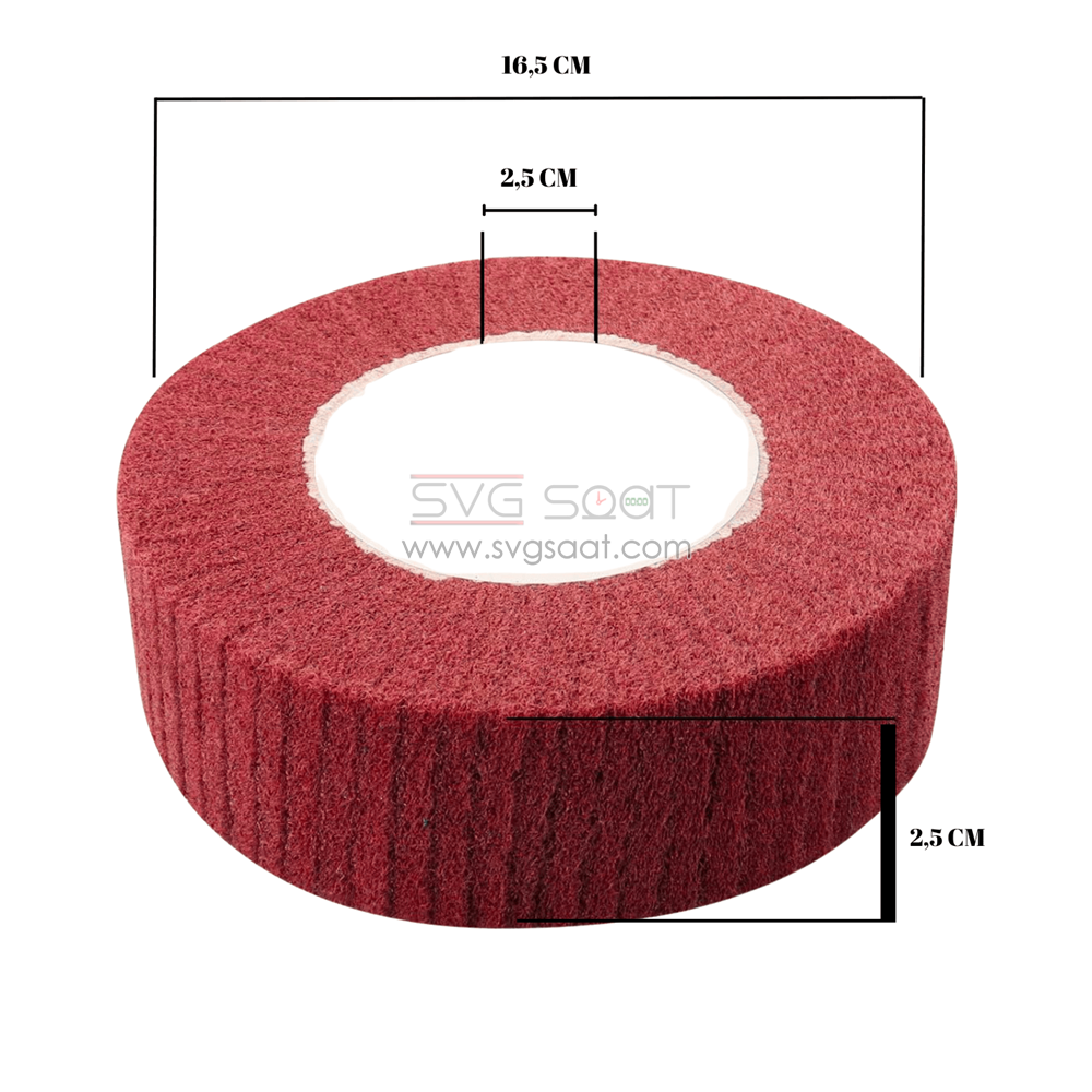 POLİSAJ KEÇESİ ÇAP - 16,5x16,5 CM - BORDO — fotoğraf 2