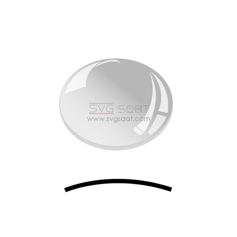 Cabor 333 Bombeli Mineralli Saat Camı - Şeffaf - 2.0 MM DR