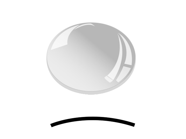 Cabor 427 Bombeli Mineralli Saat Camı - Şeffaf - 1.0 MM DR