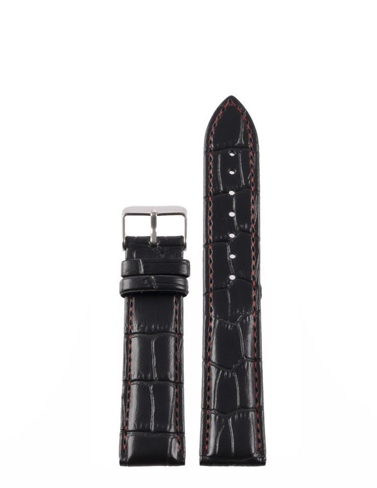 OSO 920 Saat Kordonu - SİYAH - KIRMIZI - 26MM