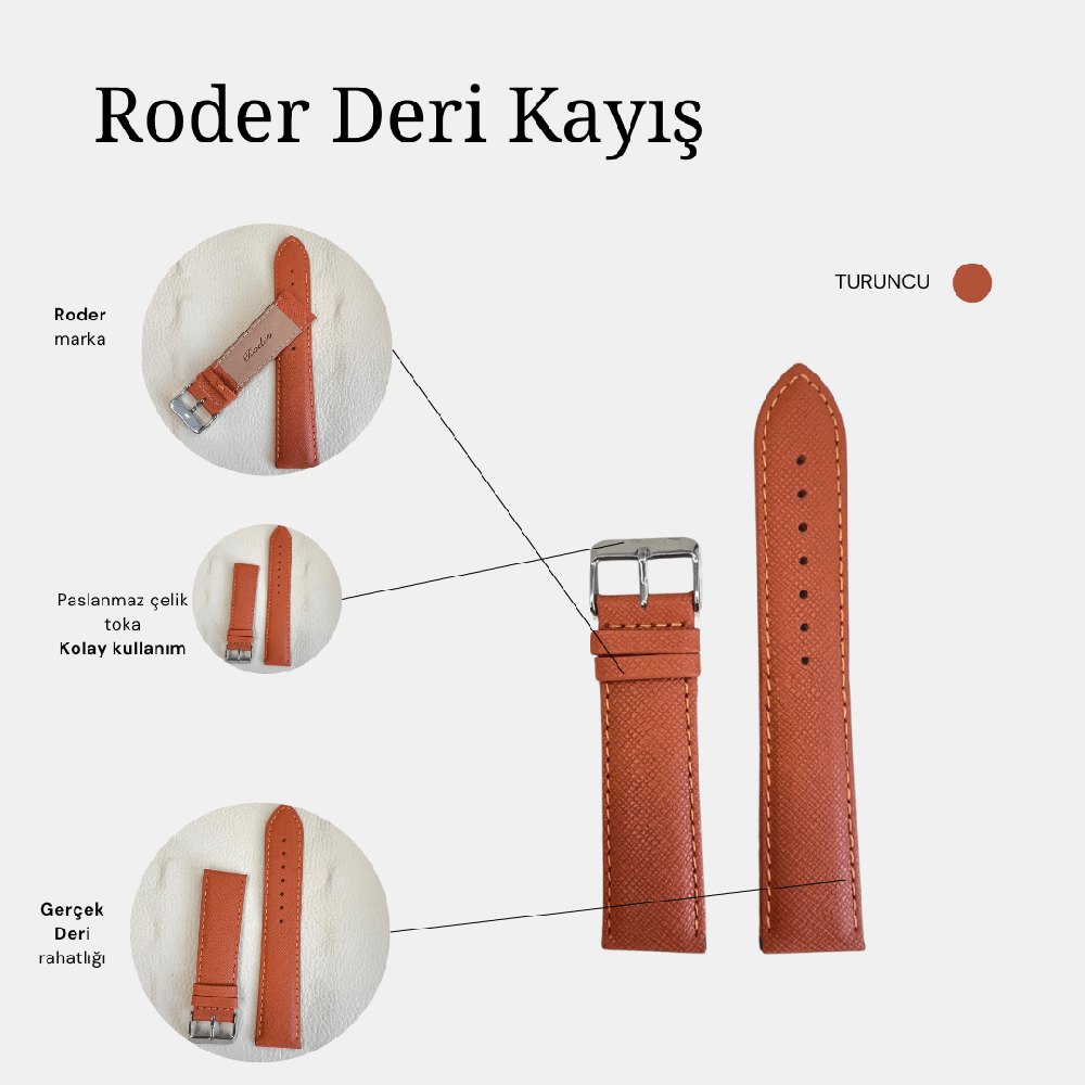 R4107 Roder Deri Kayış - Turuncu
