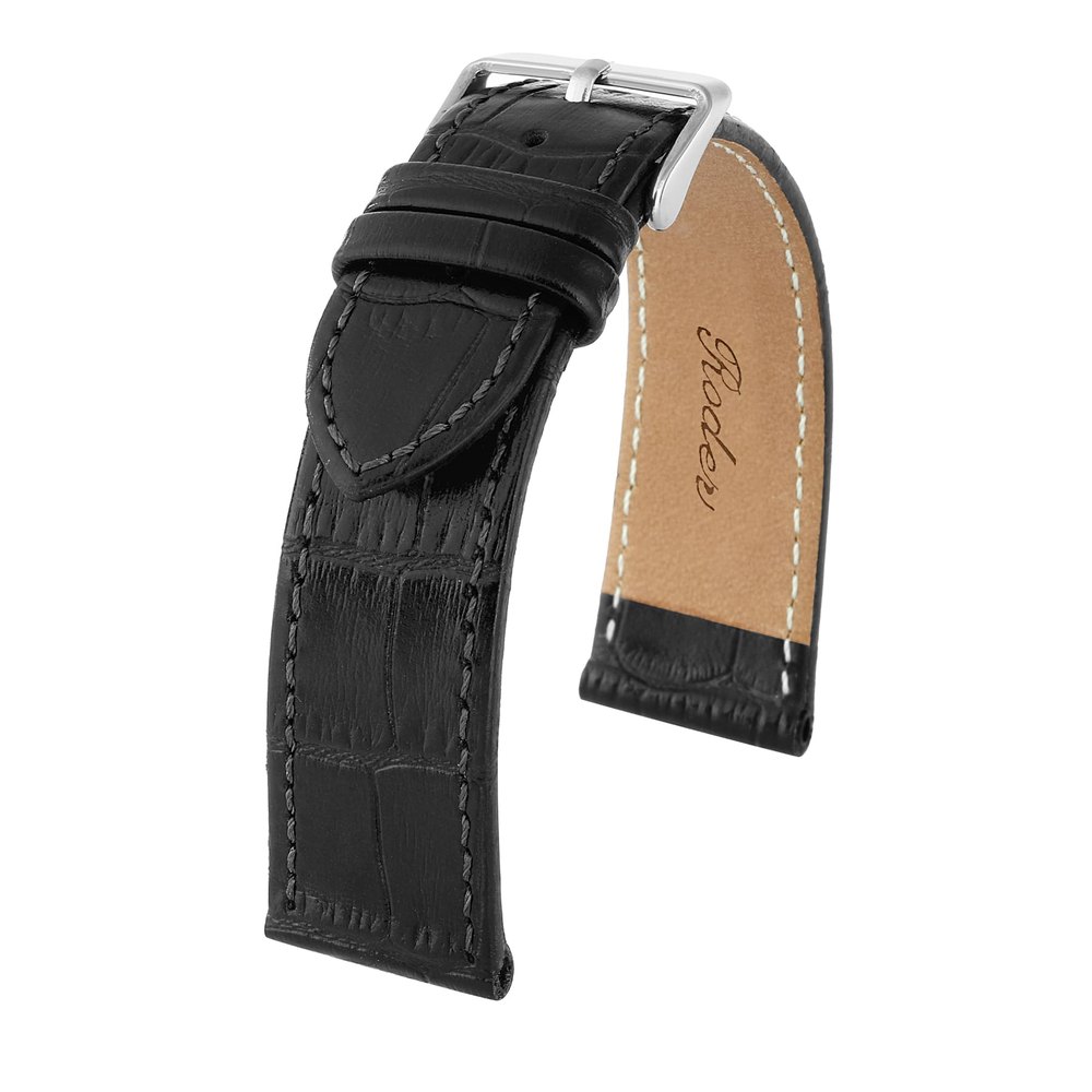 R4149S Roder Deri Kayış - Siyah - 21MM