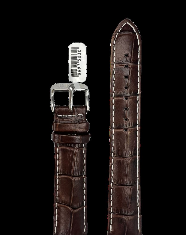 R4178W Roder Deri Kayış - Kahverengi - Beyaz Dikiş - 20MM