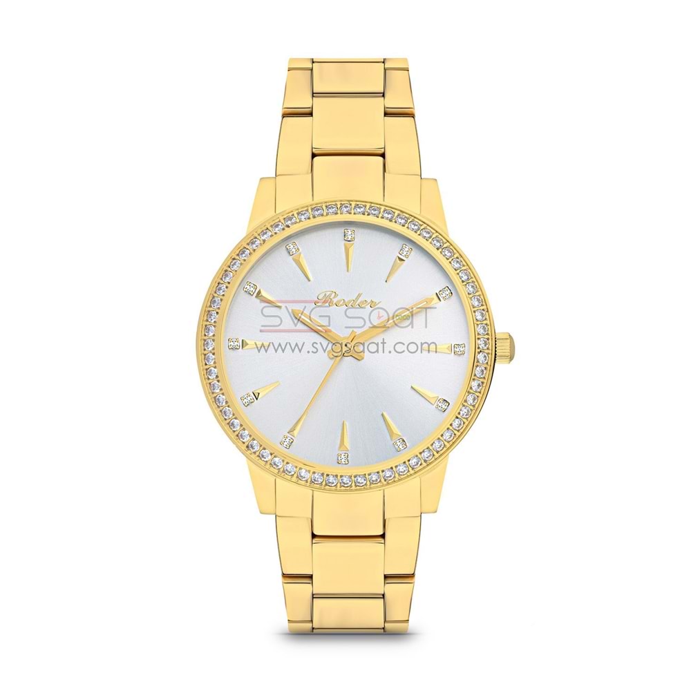 Roder 7230 Gold Klasik Bayan Kol Saati - Beyaz