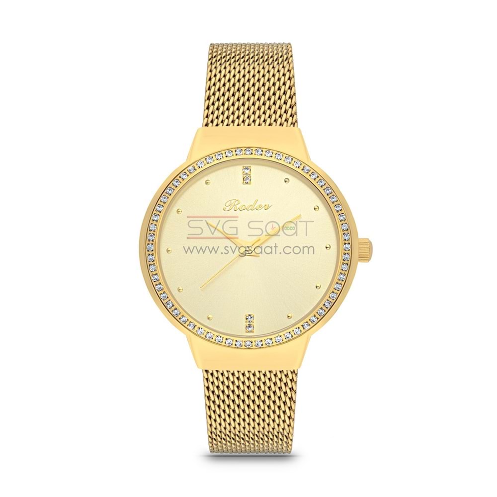 Roder 7240 Gold Klasik Bayan Kol Saati - Gold