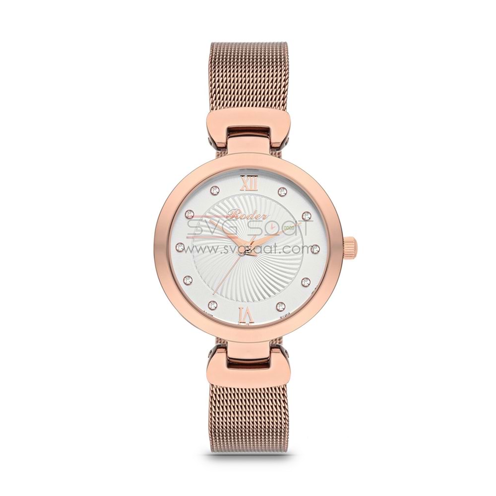 Roder 7250 Rosegold Klasik Bayan Kol Saati - Beyaz