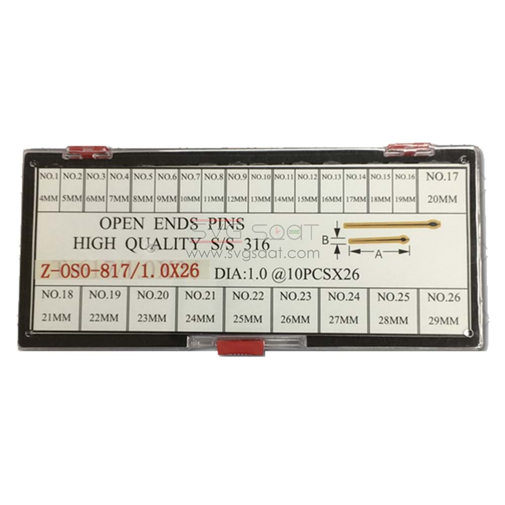 Z-OSO-817- 1.0X26 Çatal Pim Set