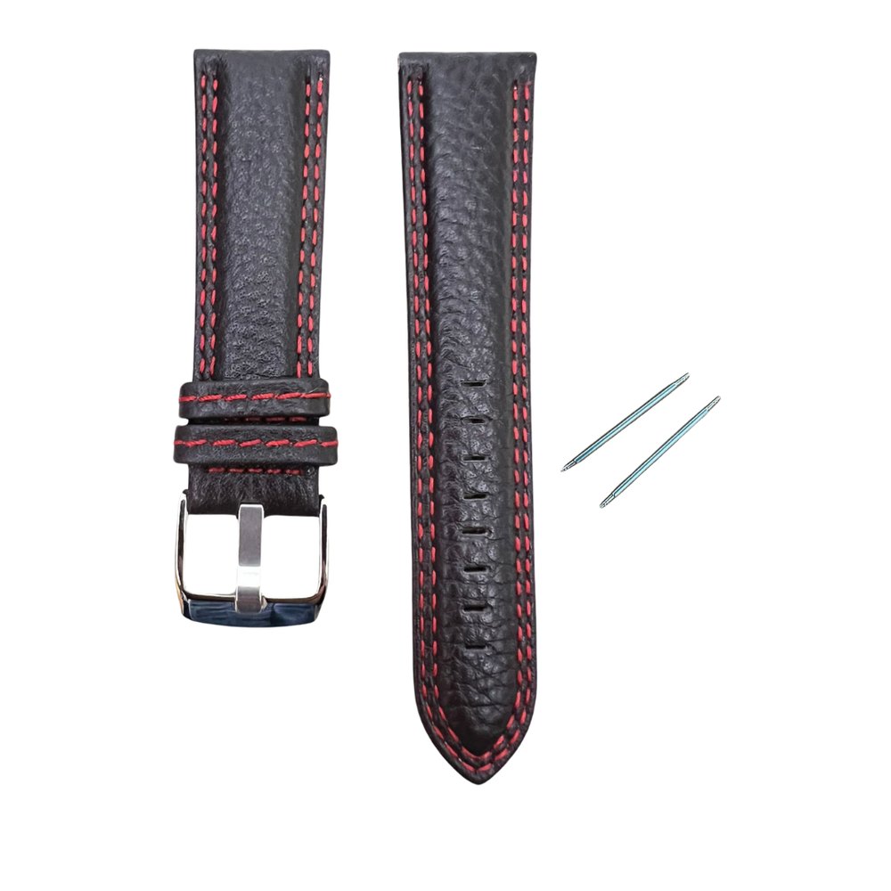 R4131R Roder Deri Kayış - Kahverengi-kırmızı - 22MM