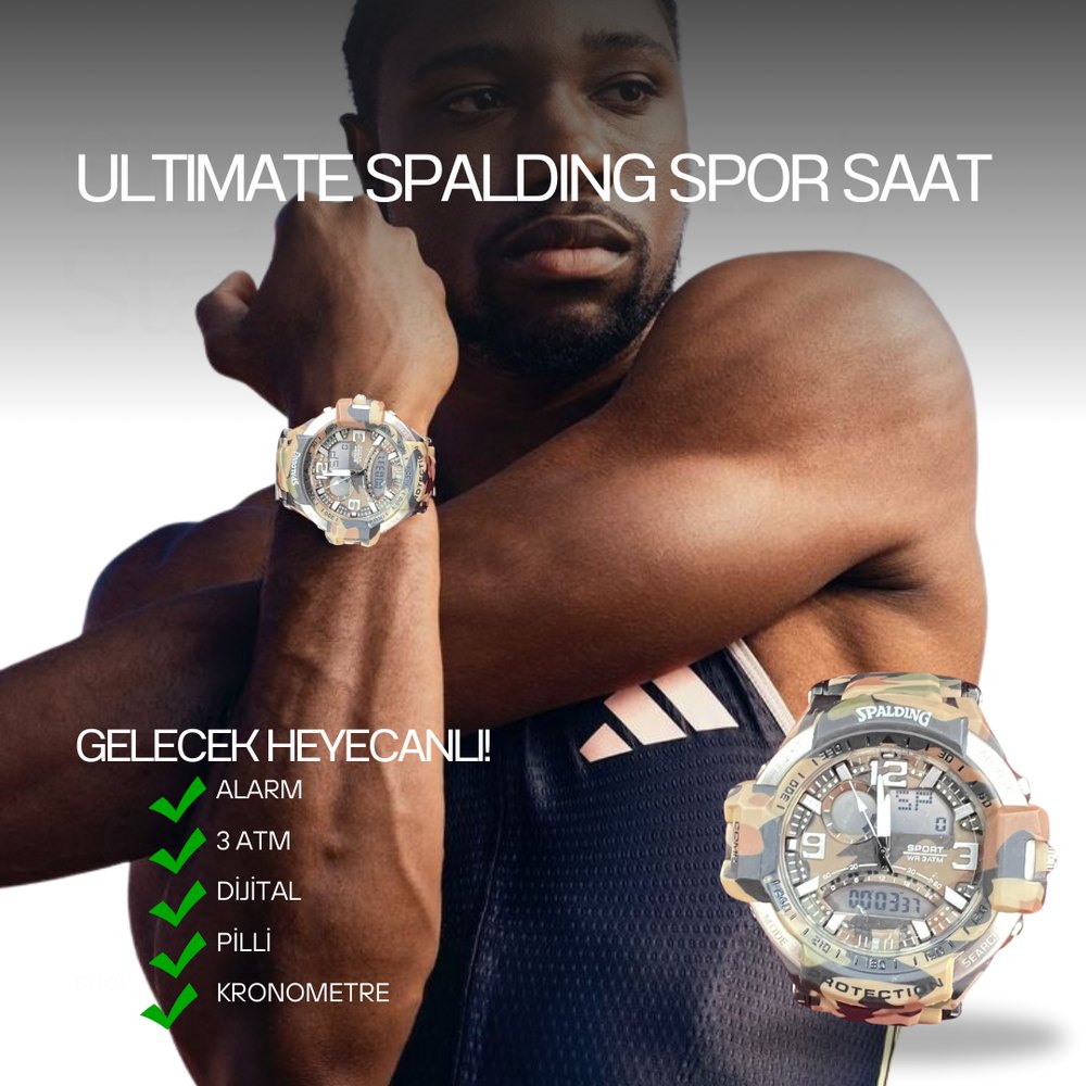 Spaldıng SP-126 Dijital VE Analog Spor Saat