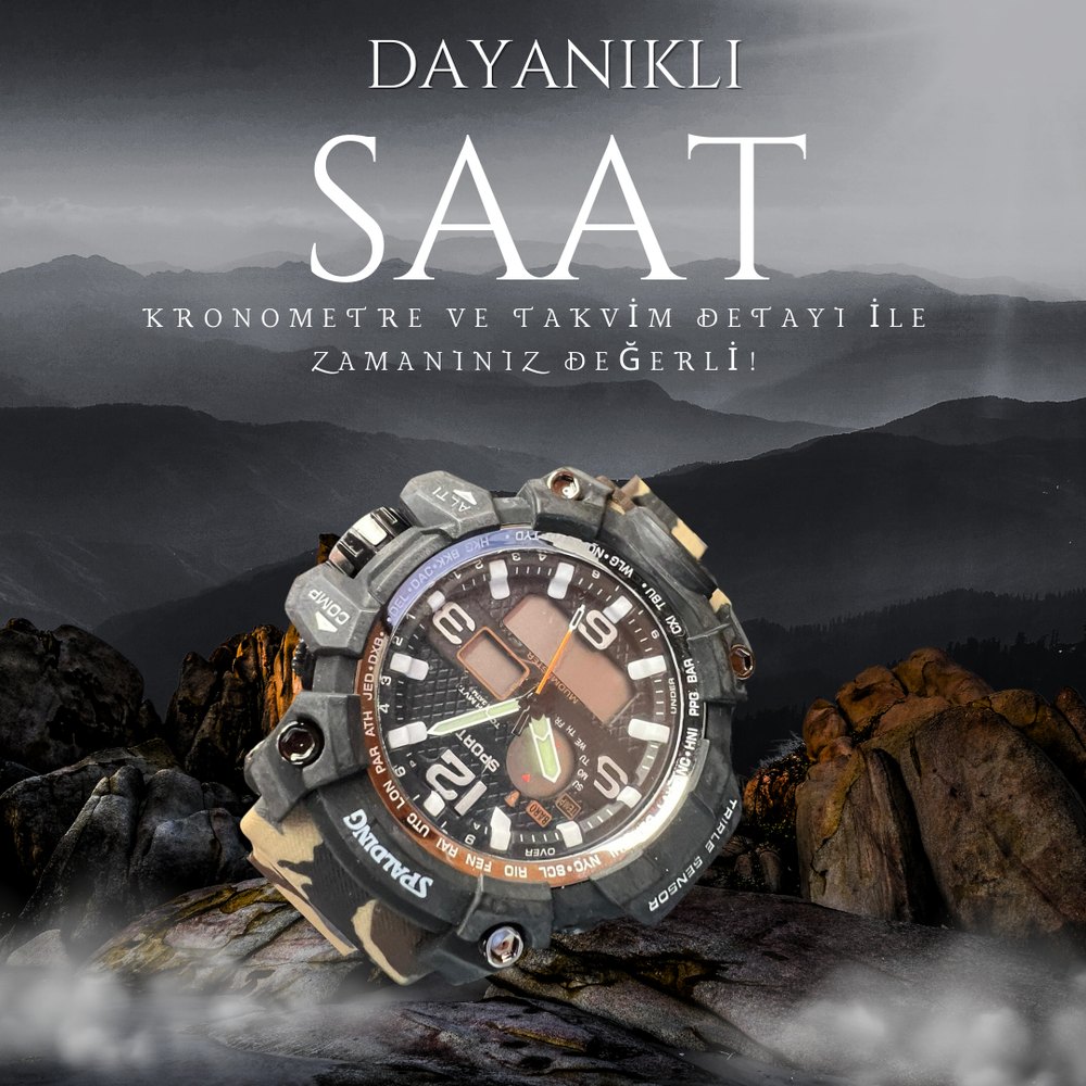 Spaldıng SP-125 Dijital VE Analog Spor Saat