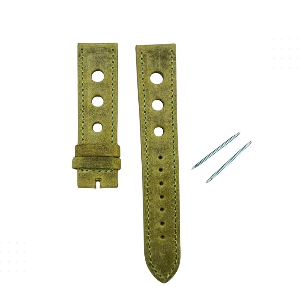 N1004S Nubuk Deri Kordon - Yeşil - 22MM