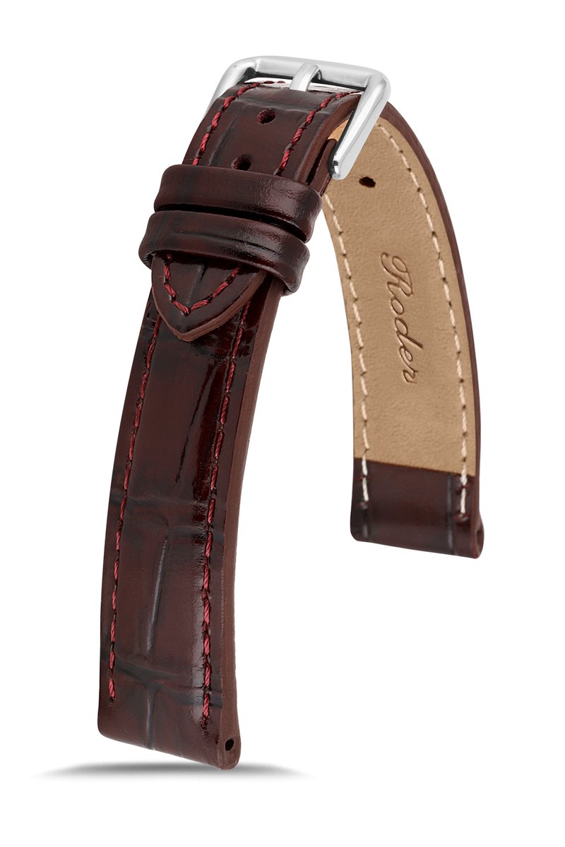 Roder 4102S Kadın Saat Kordonu - BORDO - 12MM